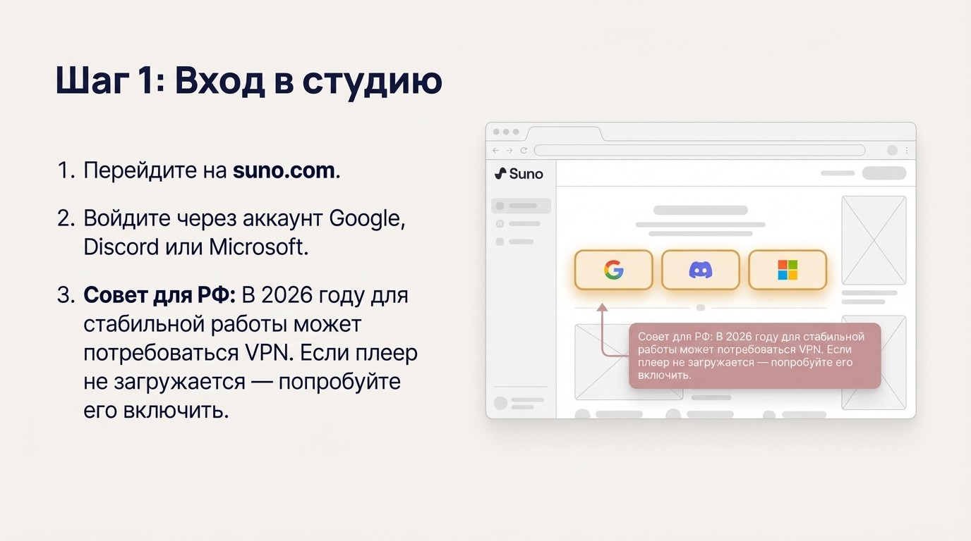 Suno AI: Полное руководство на русском (Обновление 2026)
