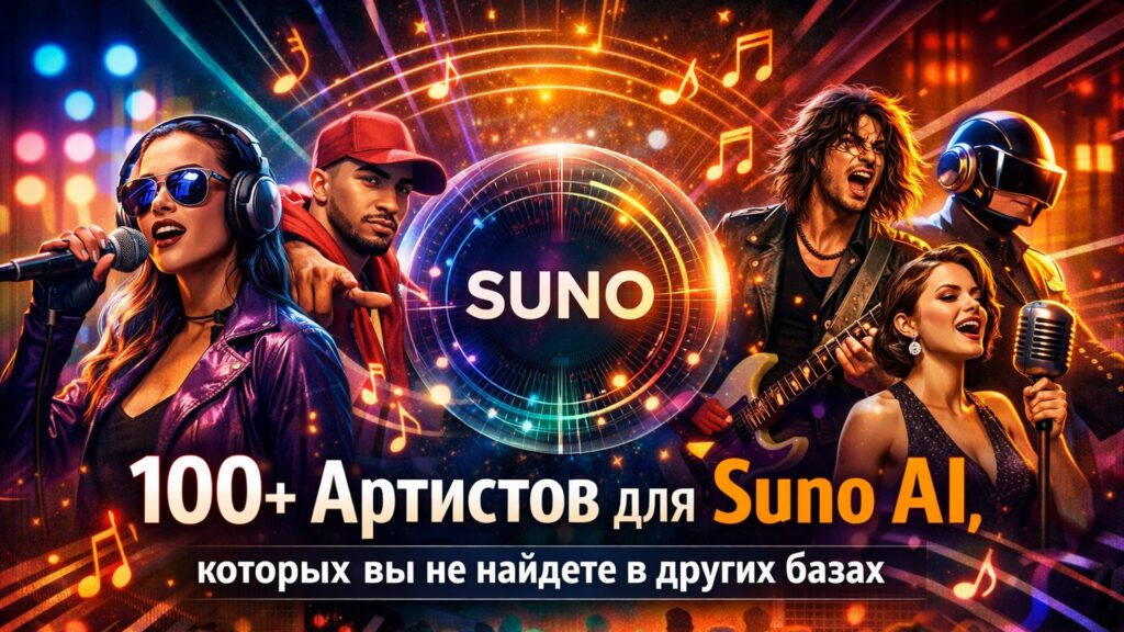 100+ Артистов для Suno AI, которых вы не найдете в других базах