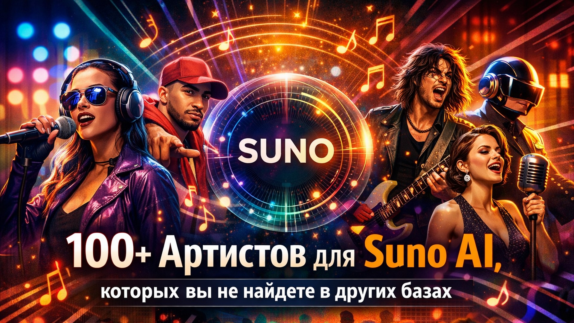 100+ Артистов для Suno AI, которых вы не найдете в других базах
