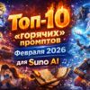 Топ-10 «горячих» промптов февраля 2026 для Suno AI
