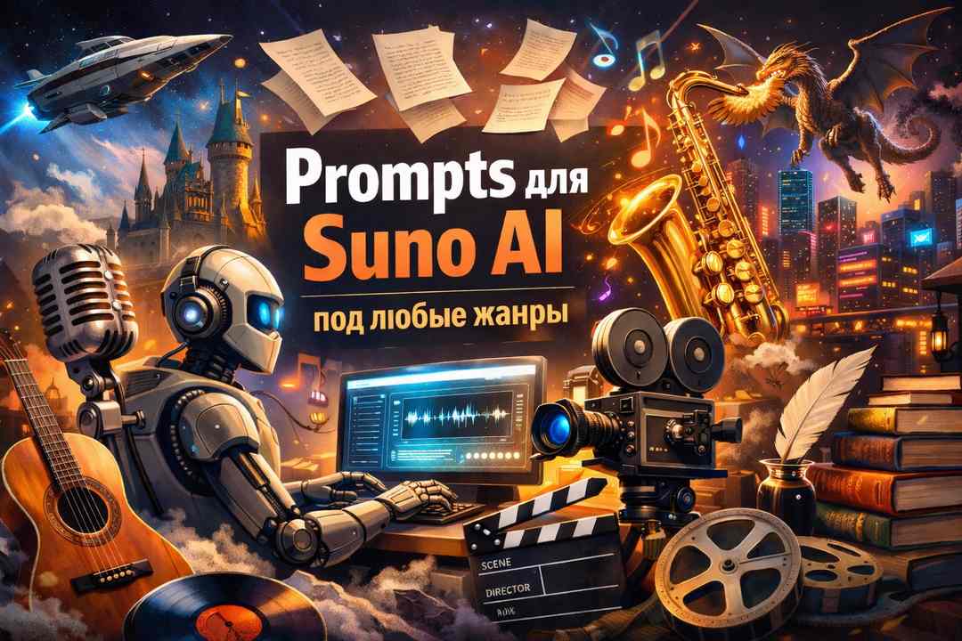 Prompts для Suno AI: готовые формулы и примеры под любые жанры