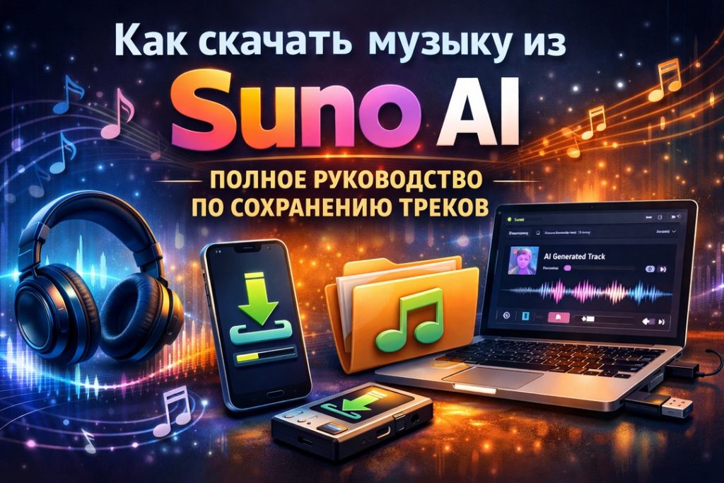Как скачать музыку из Suno AI