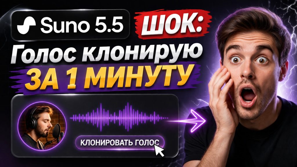 Suno 5.5: как сделать, чтобы нейросеть пела вашим голосом