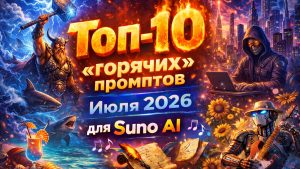 Топ-10 «горячих» промптов июля 2026 для Suno AI