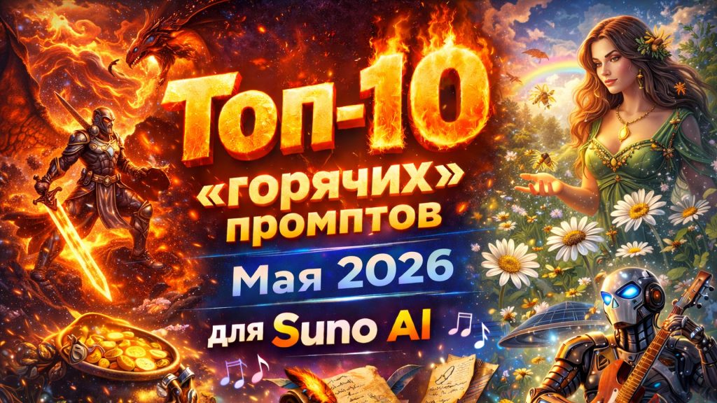 Топ-10 «горячих» промптов мая 2026 для Suno AI