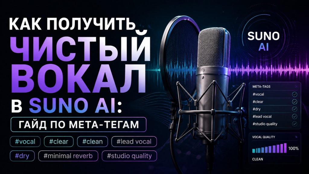 Как получить чистый вокал в Suno AI: гайд по мета-тегам