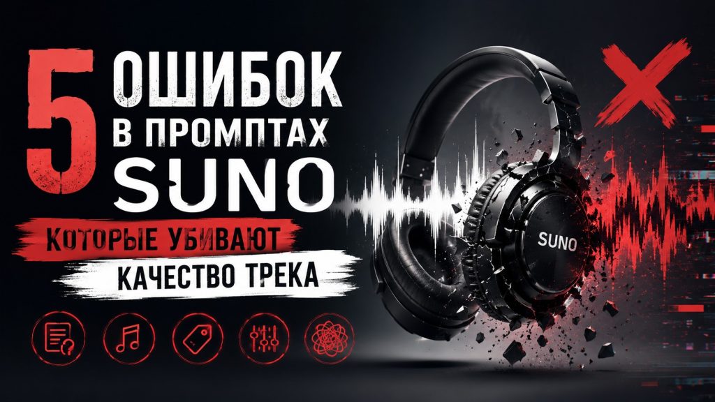 5 ошибок в промптах Suno, которые убивают качество трека