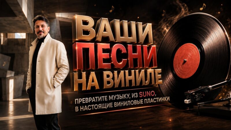 Suno Vinyl: Ваши ИИ-треки теперь на настоящих виниловых пластинках