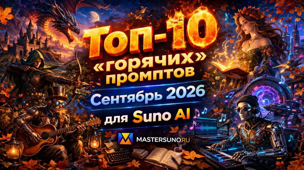 Топ-10 «горячих» промптов сентября 2026 для Suno AI