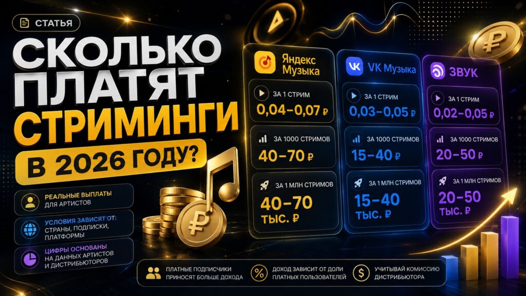 💸 СКОЛЬКО ПЛАТЯТ СТРИМИНГИ В 2026 ГОДУ?