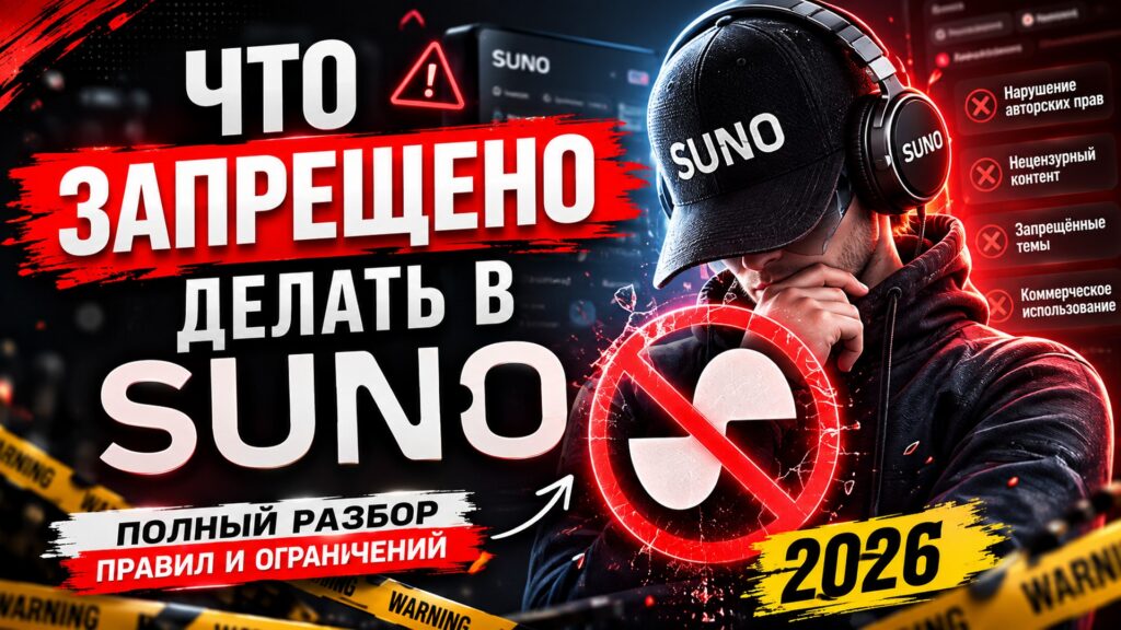 ЧТО ЗАПРЕЩЕНО ДЕЛАТЬ В SUNO