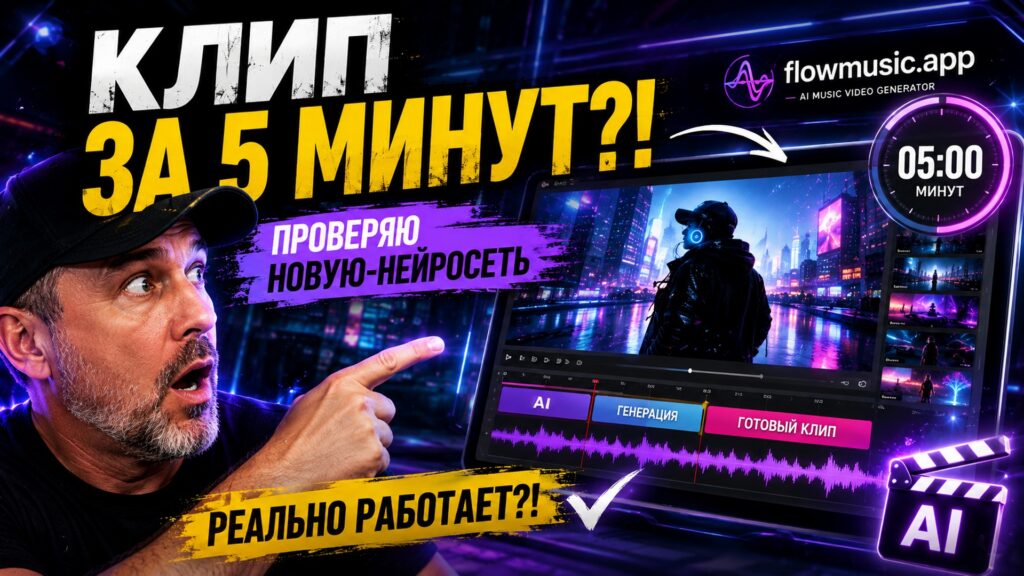 КЛИП ЗА 5 МИНУТ?! Проверяю новую-нейросеть
