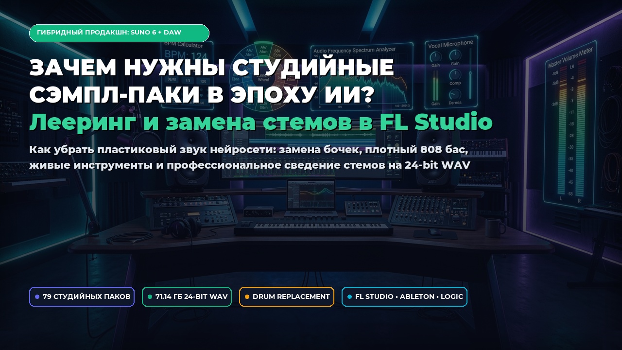 Сэмпл паки для FL Studio и сведение стемов Suno 6