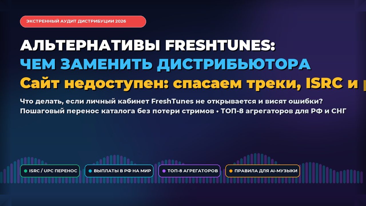Альтернативы FreshTunes 2026: чем заменить дистрибьютора