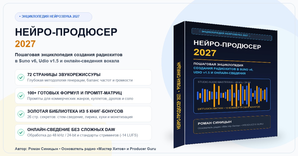 Книга «НЕЙРО-ПРОДЮСЕР 2027» Роман Синицын — Музыкальный бизнес новой эры
